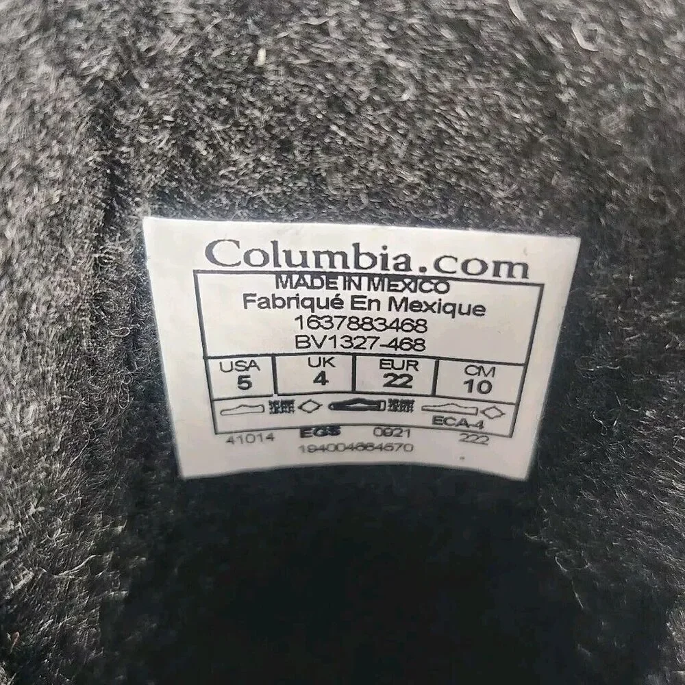 Columbia Toddler Powderbug Plus II Print Size 5 Insulated Winter Snow Boots NEW